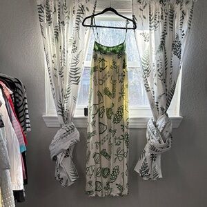 Express Green and Cream Patterned Dress